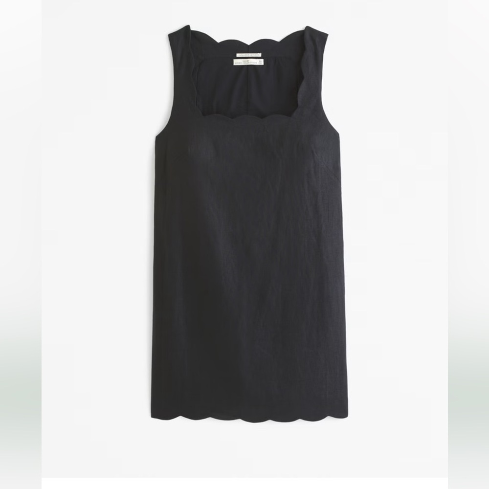 Abercrombie Premium Linen Scalloped Mini Dress